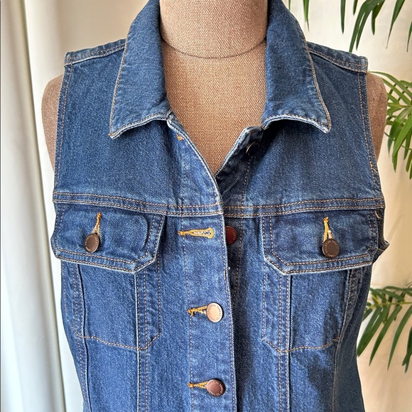 NWT Denim Button-Down Dress - Picture 2 of 6